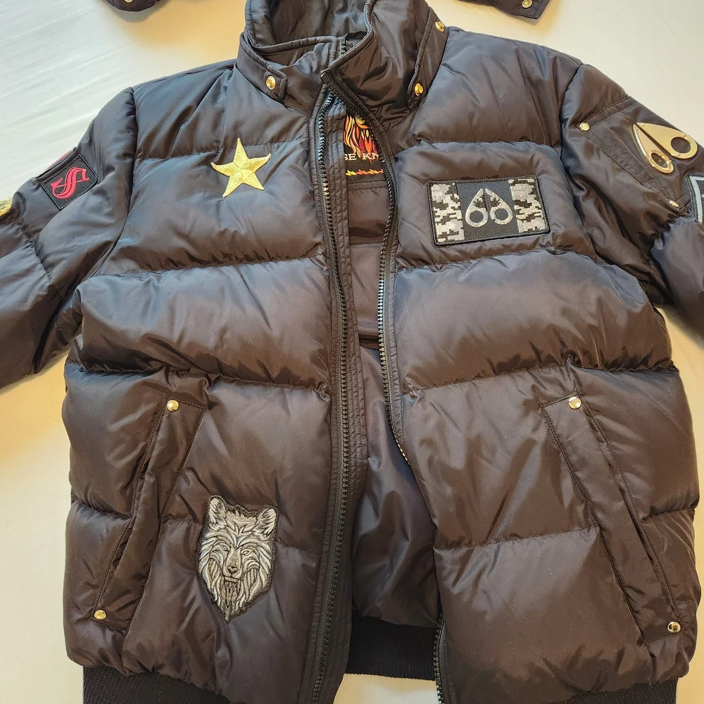 Moose Knuckles Black Bomber Jacket - Picture 3 of 11